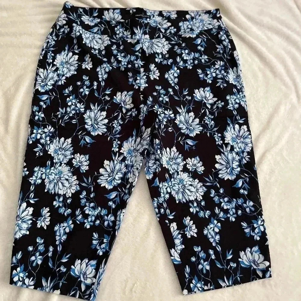Counterparts Woman pants size 22w with blue flowers